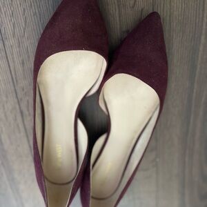 Elegant Burgundy Suede Women's Flats Nine West 9.5
